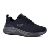 Championes deportivos Skechers Vapor Foam, color negro, con cordones, capellada de malla y material sintético, plantilla Skechers Air-Cooled Memory Foam y media suela Vapor Foam.