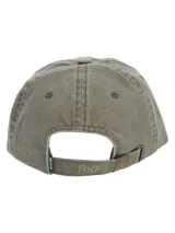 Gorro unisex de algodón color celeste con visera curva y logo de pato bordado en azul marino en el frente.