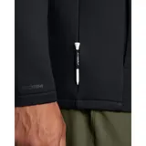 Buzo negro de cuello alto con cierre de media cremallera, mangas largas y bolsillos laterales. Logo de Nike en el pecho.