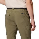 Pantalón de senderismo color verde oliva, con tecnología Omni-Shade™ Broad Spectrum UPF 50 y Omni-Wick™. Cuenta con elástico cómodo en 2 direcciones, cinturón integrado y extraíble, elástico parcial en la cintura, bolsillos para las manos, bolsillo de seguridad con cremallera, bolsillos cargo y traseros con cierre de gancho y bucle. Detalle de refuerzo en la costura de la entrepierna.
