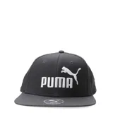 Gorra Puma color gris con logo bordado en blanco.
