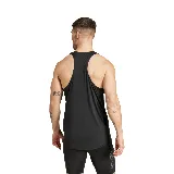 Musculosa deportiva negra con logo Adidas blanco en el pecho.