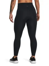 Calza deportiva color salmón, tiro alto, corte capri y bolsillo lateral.