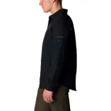 Camisa de hombre Columbia Silver Ridge, color beige, de manga larga con botones para enrollar, dos bolsillos frontales con botón, ventilación en la espalda y protección solar UPF 50.