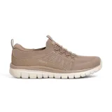 Championes Skechers Graceful Picture Perfect color beige, con cordones elásticos, capellada de malla Stretch Fit y plantilla Air-Cooled Memory Foam.