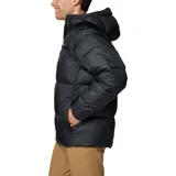 Campera puffer negra marca Columbia, con capucha ajustable, cierre frontal con cremallera, bolsillos laterales con cremallera, puños elásticos y aislamiento Thermarator™.