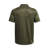 Chomba Under Armour Tech Polo para hombre, de color negro con logo en el pecho y detalles en gris en el cuello. Confeccionada con tejido UA Tech™ de secado rápido y corte holgado.