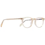 Lentes de eco acetato color crema, de forma redonda.