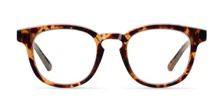 Lentes Blueblocker con montura cuadrada de carey, diseñados para proteger de la luz azul y los rayos UV. Fabricados con material Bio-based G850 y lentes CR39.