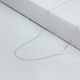 Cadena fina de plata 925 con eslabones forcé.