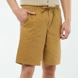 Bermudas color marrón claro de corte recto.