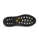 Zapatillas urbanas Caterpillar modelo Colorado Snkr Lo, color gris con detalles en gamuza y suela de goma blanca y negra.