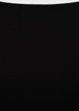 Falda midi negra de tejido de punto fino con diseño lápiz y tiro alto.