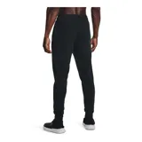 Pantalón de jogging Under Armour Rival Terry para hombre, color azul marino, con logo bordado en blanco en la pierna izquierda y cordón de ajuste blanco en la cintura.