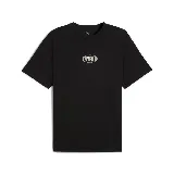 Remera negra de algodón con logo Puma estampado en el pecho. Corte holgado.