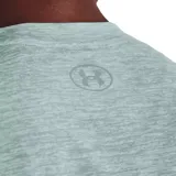 Remera de mujer de tejido UA Tech, con escote en V y corte holgado, diseñada para rutinas de ejercicios.