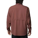 Camisa de hombre Columbia Silver Ridge, color beige, de manga larga con botones para enrollar, dos bolsillos frontales con botón, ventilación en la espalda y protección solar UPF 50.