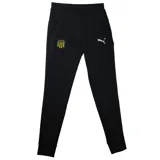 Pantalón de jogging Puma Team Goal 23 del Club Atlético Peñarol, color negro con logo de Puma en blanco y escudo del club en amarillo.