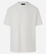 Remera relaxed de mangas cortas confeccionada en algodón más sostenible con cuello redondo y malla texturizada.