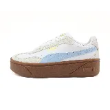 Championes Puma Club II Era Platform para mujer, de estilo urbano con plataforma marrón y detalles en celeste.