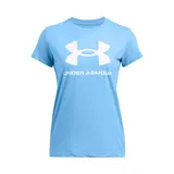 Remera deportiva Under Armour color fucsia con logo blanco estampado en el frente.