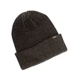 Gorro de lana verde oliva con rayas verticales negras y etiqueta con el logo de la marca Maui and Sons.