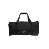 Bolso deportivo Adidas mediano, color negro con logo blanco. Cuenta con compartimento principal con cierre, bolsillos laterales y frontales con cierre, compartimento para calzado, correa ajustable para el hombro y doble asa de mano.