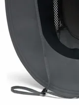 Sombrero de ala ancha Columbia Bora Bora Booney, color beige, con banda interior absorbente Omni-Wick y cordón ajustable.