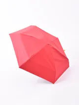 Paraguas plegable color rojo con estuche impermeable.