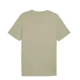 Remera color crema de corte clásico, con cuello redondo y logo Puma bordado en el pecho.