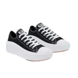 Championes Converse Chuck Taylor All Star Move Low Top de mujer, color negro con plataforma blanca.