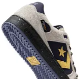 Championes Converse As-1 Pro Ox color beige con detalles en azul marino y amarillo. Confeccionados en gamuza y tela Cordura.