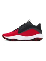 Championes de básquet Under Armour Lockdown 7, color negro con detalles en dorado y suela blanca.
