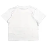 Top blanco con estampado gráfico en el frente y cuello redondo, de corte regular fit.