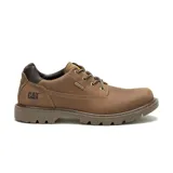 Zapato acordonado Caterpillar Colorado Low 2.0 WP, color marrón, de cuero envejecido impermeable. Cuenta con forro de malla de nylon, plantilla de espuma acolchada, suela de goma duradera y tecnología CleanSport NXT para control de olores.