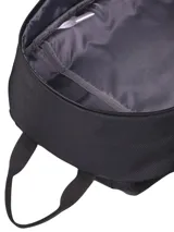 Mochila unisex Cat Gobi Light negra, con logo blanco en el frente y detalles en amarillo. Cuenta con un compartimento principal con cremallera, un bolsillo interior acolchado para el portátil, trabillas frontales para sujetar accesorios y bolsillos laterales planos.