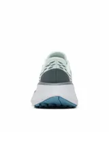 Zapatillas de trail running Columbia Konos Trillium ATR para mujer, color celeste con detalles en gris y azul. Cuentan con tecnología Omni-MAX™ para amortiguación y estabilidad, entresuela Techlite+™ para comodidad y suela Adapt Trax™ para tracción en terrenos variados.