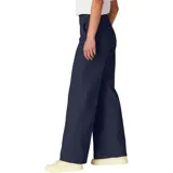 Pantalón azul marino de trabajo, corte wide leg.