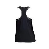 Musculosa deportiva Under Armour Tech Knockout, color negro, de tejido suave y transpirable. Diseño de espalda cruzada con detalles de cinta con logo.