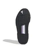 Championes Adidas Dropset Control de mujer, color borgoña con estampado floral, detalles en negro y blanco, y las tres tiras características de la marca en color plateado.