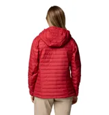 Campera puffer Columbia Silver Falls II Hood color azul marino, con capucha, cierre frontal completo, bolsillos laterales con cierre y puños elásticos. Confeccionada con tecnología Omni-Shield que repele la humedad y Thermarator que mantiene el calor.