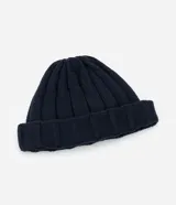 Gorro de punto canale para hombre, color azul marino.