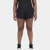 Short de running New Balance Impact Run de 3 pulgadas, color negro, con corte deportivo y logo reflectante en el muslo.