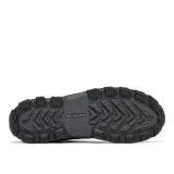 Botas de trekking impermeables Columbia Transverse Hike, color negro con detalles en gris y rojo.