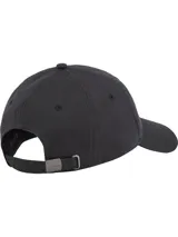 Gorra de béisbol negra de Tommy Hilfiger con logo bordado en color beige en el frente y bandera de la marca bordada en el lateral.