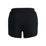 Short deportivo Under Armour Fly By Elite 3, color blanco, con cintura elástica, logo reflectivo y paneles laterales de malla.