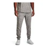 Pantalón de jogging Under Armour Rival Terry para hombre, color azul marino, con logo bordado en blanco en la pierna izquierda y cordón de ajuste blanco en la cintura.