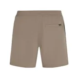 Short de baño color beige con logo O'Neill estampado en blanco.