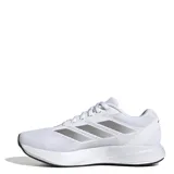 Championes de running para mujer en color blanco y gris, con diseño ligero y cordones.