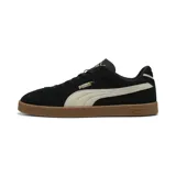 Championes Puma Club II Era Suede, color negro con detalles en arena y suela marrón.